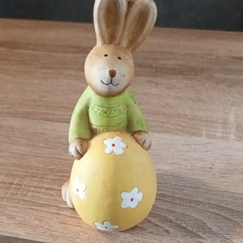 Keramik osterhase sitzend mit - keramik,