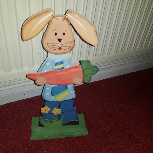 Große dekofigur hase mit - große,