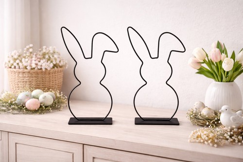 Osterhase 29x12cm schwarz