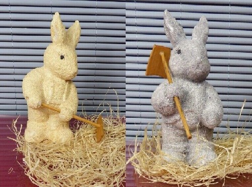 Dekofigur osterhase hase mit - dekofigur,
