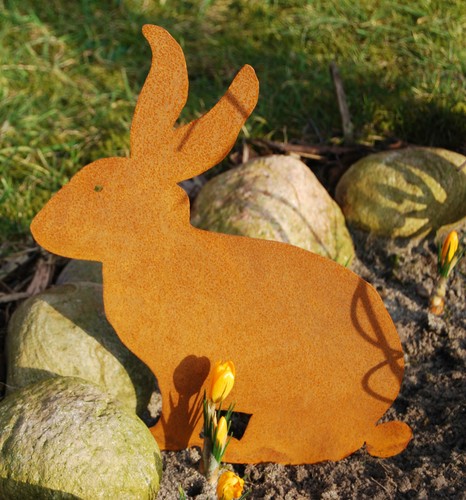 Hase osterhase 27cm - osterhase, edelrost