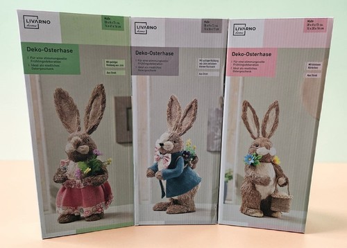Osterhase 35cm stroh - 35cm, strohhase