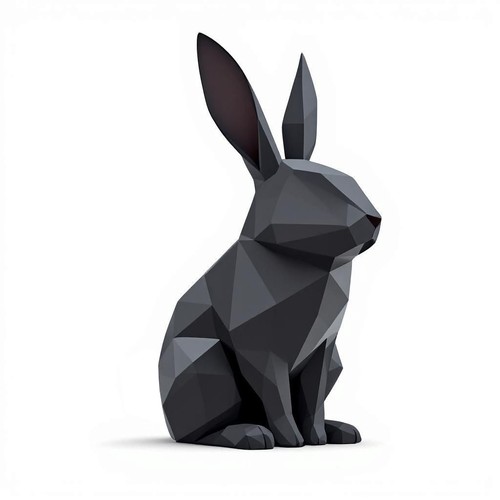 Low poly hase deko skulptur - poly,
