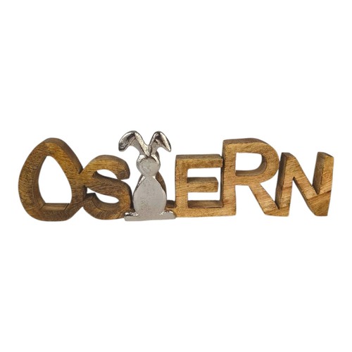 Schriftzug ostern holz 36cm - ostern,