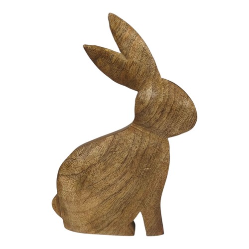 Hase aus holz 5cm massiv - aus,